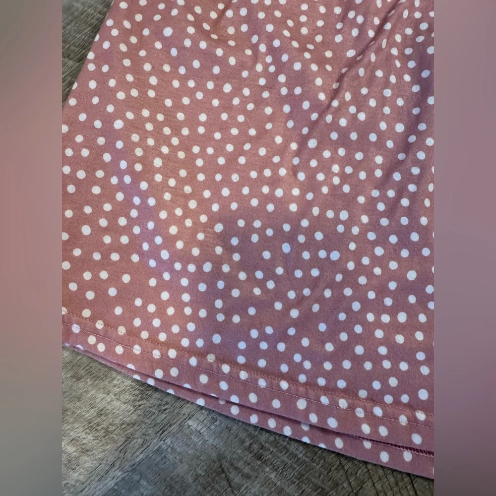 Yathon size SMALL pink/white polka dot midi sundress,  straps adjust, zip side - Picture 5 of 15